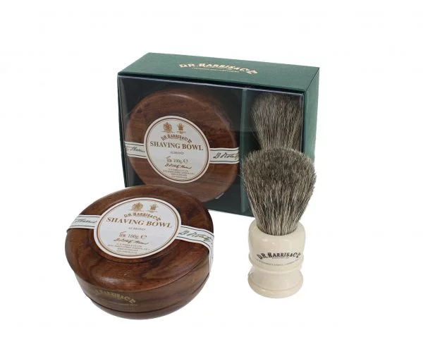 Almond Shaving Gift Set Mahogany