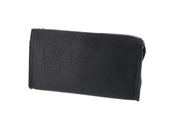 Small Black Leather Wash Bag