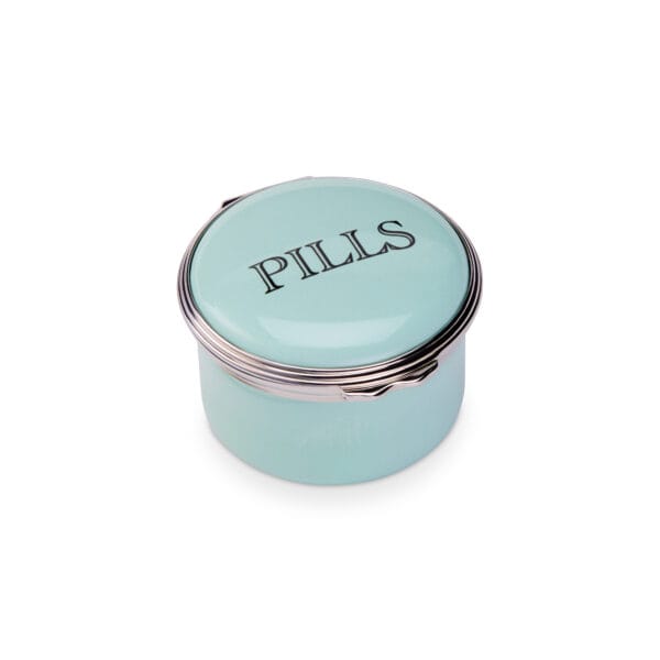 Pills Celadon Enamel Pill Box Circular